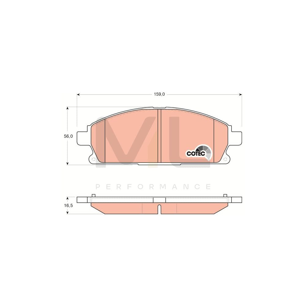 TRW Cotec Gdb3293 Brake Pad Set For Nissan X-Trail (T30) Not Prepared For Wear Indicator | ML Performance Car Parts