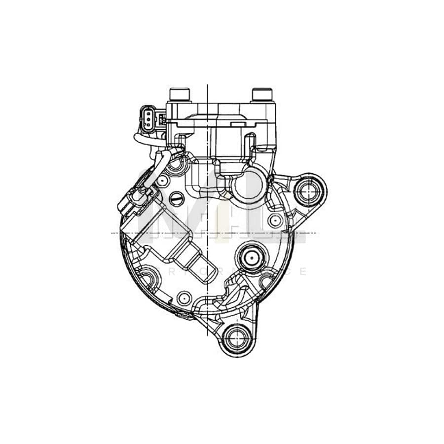 MAHLE ORIGINAL ACP 599 000P Compressor, air conditioning Refrigerant: R 1234yf, R 134a, with magnetic clutch | ML Performance Car Parts