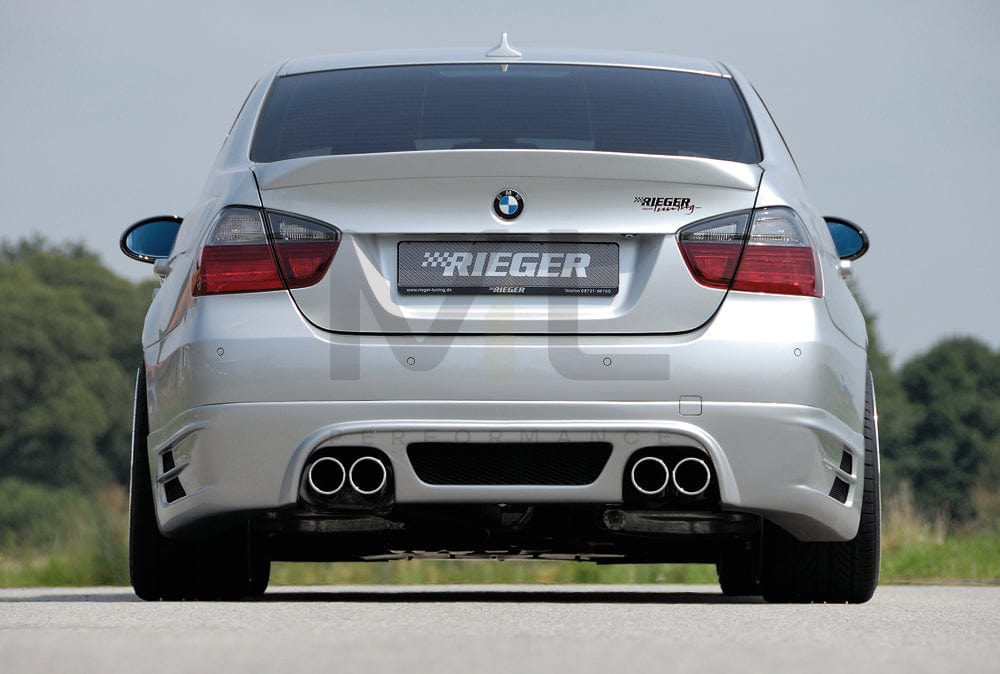 Rieger 00053407 BMW 3 Series E90 E91 Rear Diffuser 4 | ML Performance UK Car Parts