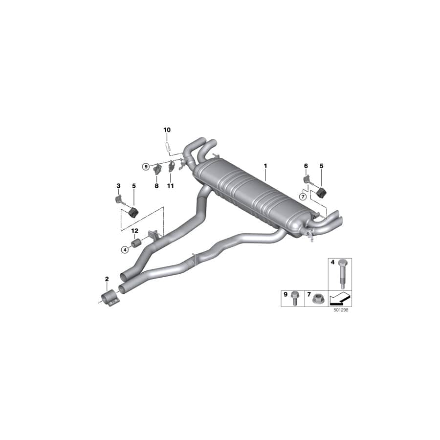 Genuine BMW 18308487390 G07 Rear Muffler With Exhaust Flap (Inc. X7 50iX & X7 M50iX) | ML Performance UK Car Parts