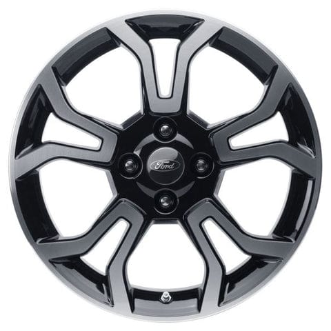 GENUINE FORD 2472211 ECOSPORT ALLOY WHEEL 17" 5 X 2-SPOKE DESIGN, ABSOLUTE BLACK MACHINED | ML Performance UK