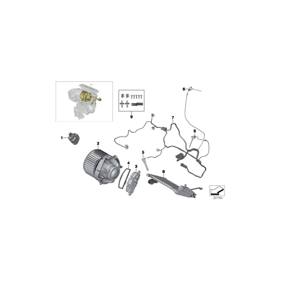 Genuine BMW 64119304027 Wiring Set, Heater/Air Conditioning (Inc. i3 94Ah Rex, i3 94Ah & i3 120Ah Rex) | ML Performance UK Car Parts