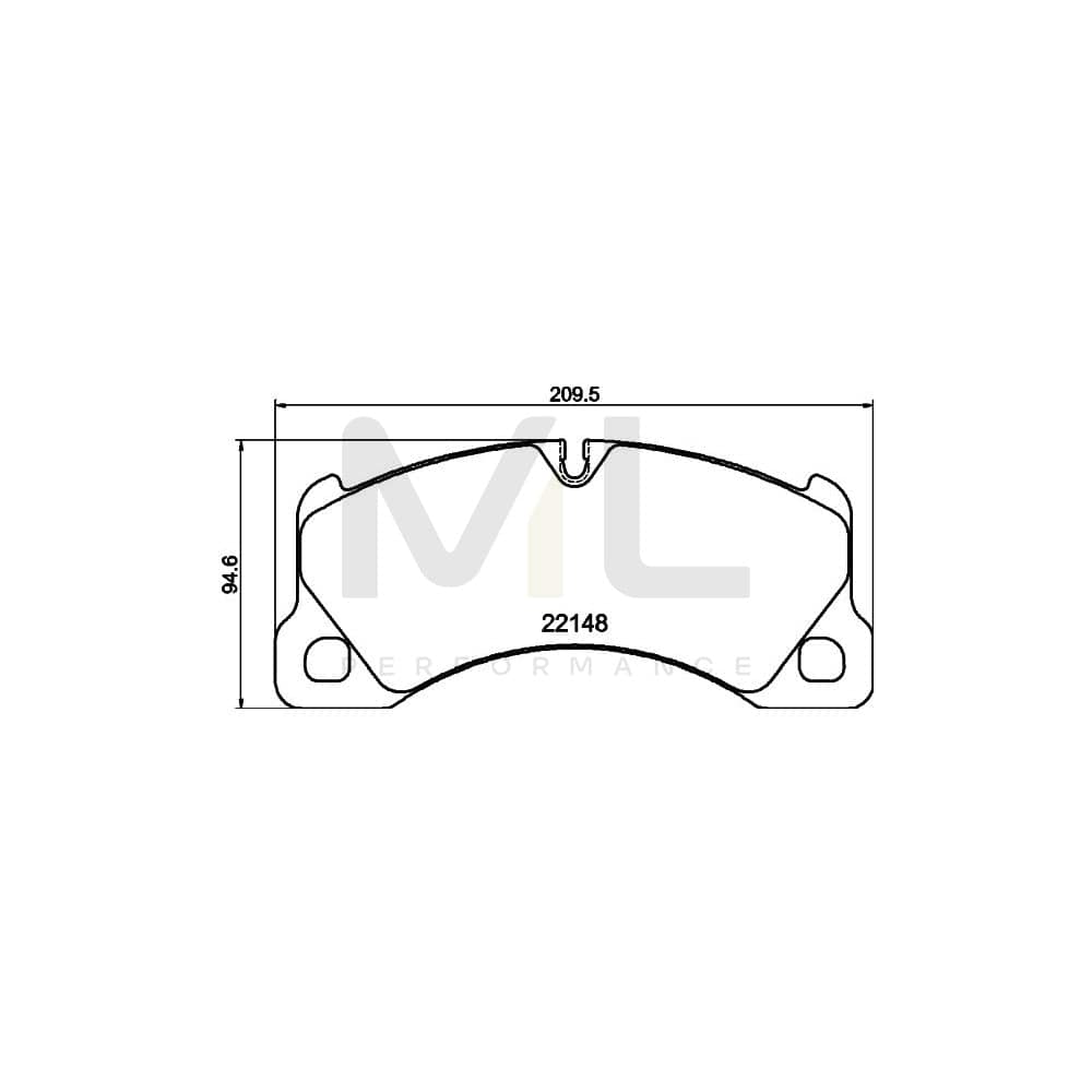 Hella 8DB 355 040-631 Brake Pad Set For Porsche Cayenne Prepared For Wear Indicator | ML Performance Car Parts