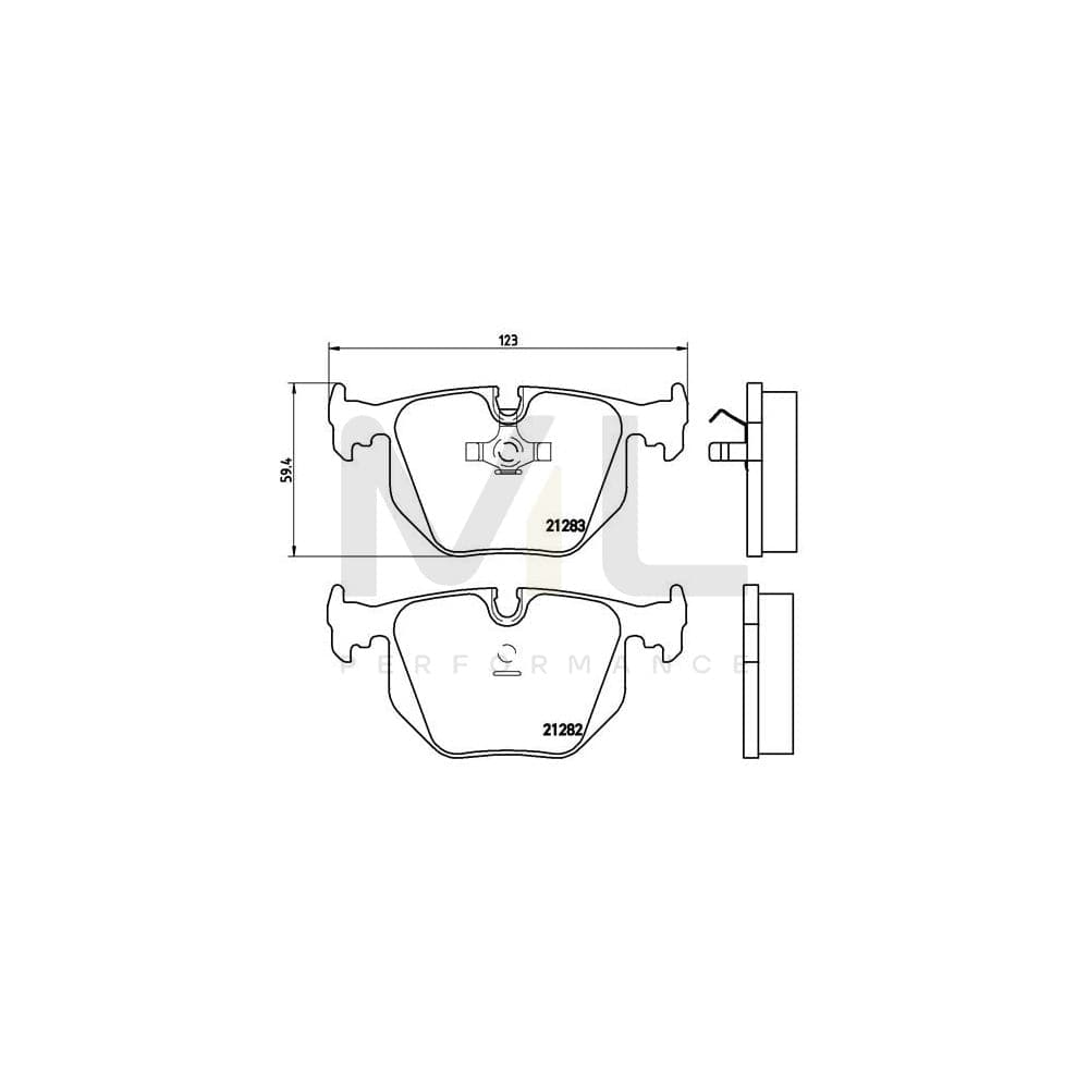 Brembo P 06 016 Brake Pad Set Prepared For Wear Indicator | ML Performance Car Parts