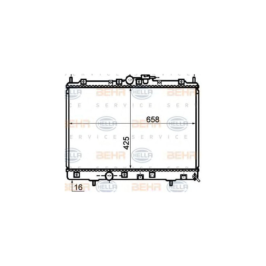 Hella 8MK 376 753-671 Engine Radiator For Mitsubishi Shogun Pinin (V60)