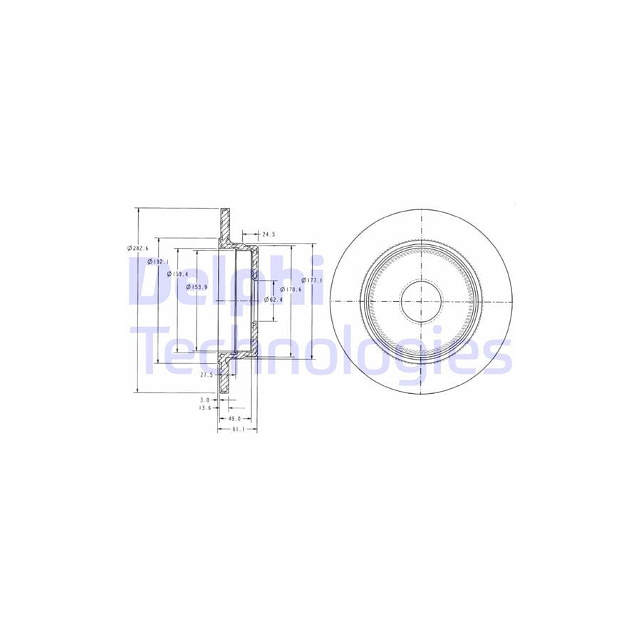 Delphi Bg2510 Brake Disc