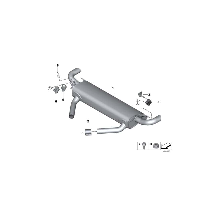 Genuine BMW 18308487385 G07 Rear Muffler With Exhaust Flap (Inc. X7 40iX) | ML Performance UK Car Parts