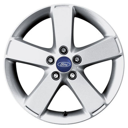 GENUINE FORD 1475191 x4 SET OF 4 GALAXY - S-MAX ALLOY WHEEL 17" 5-SPOKE DESIGN, SILVER MACHINED FRONT, 2010 - 2015 | ML Performance UK