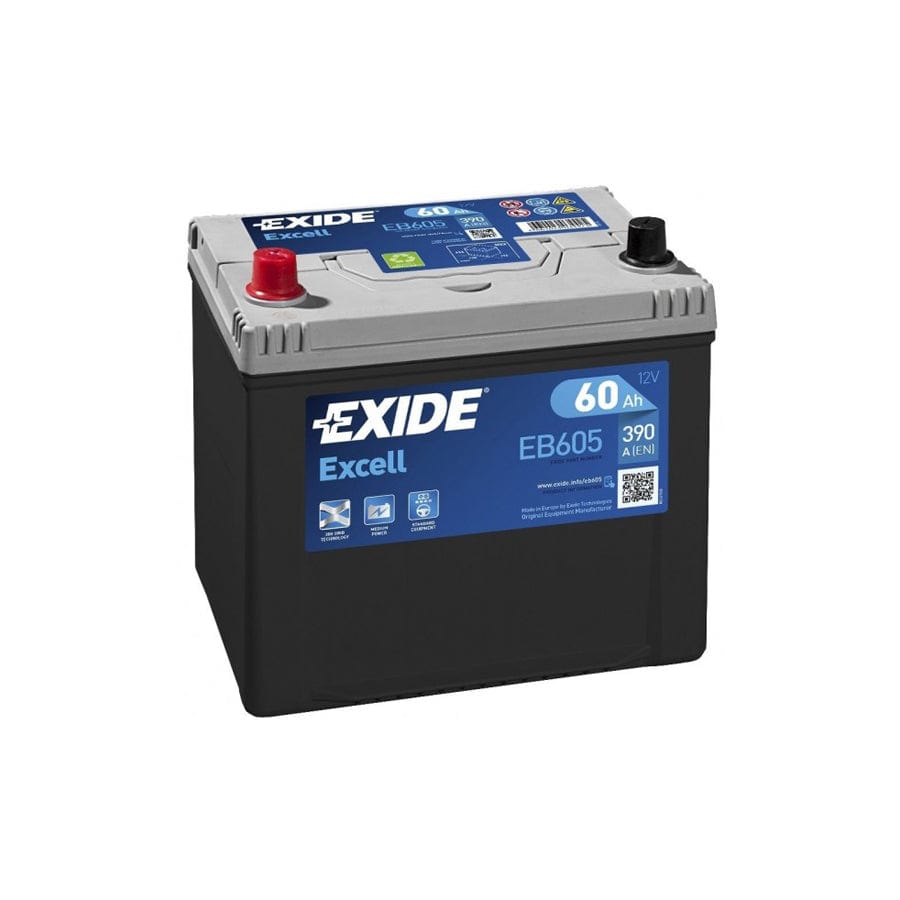 Exide EB605 Excell Car Battery 60AH 390A 005R | ML Performance UK Car Parts