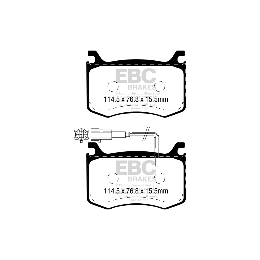 EBC DP22392 Alfa Romeo Giulia (952) Greenstuff Front Brake Pads - ATE Caliper 2 | ML Performance UK Car Parts