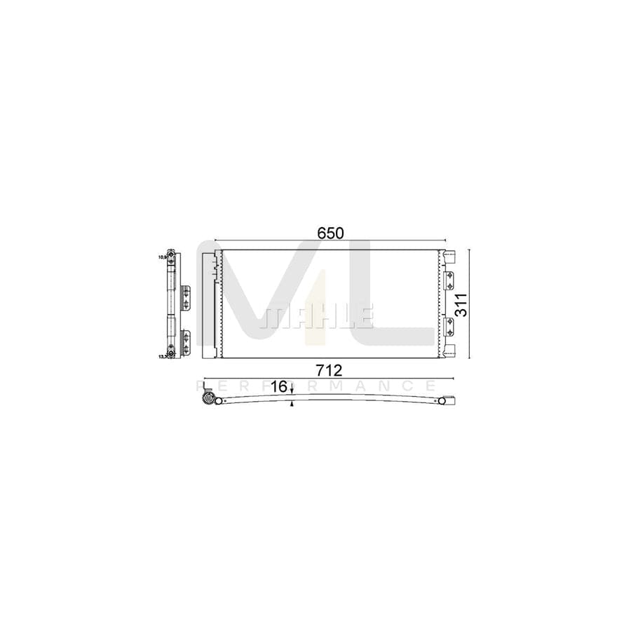 MAHLE ORIGINAL AC 640 000S Air conditioning condenser for LAND ROVER FREELANDER with dryer | ML Performance Car Parts