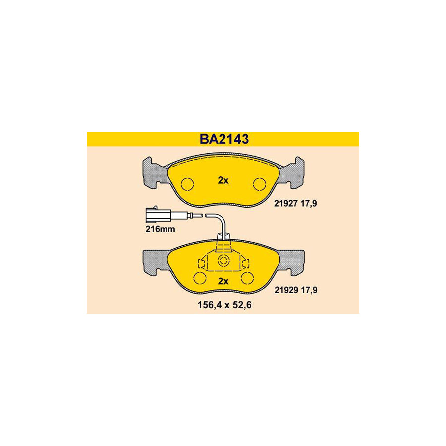 Barum BA2143 Brake Pad Set