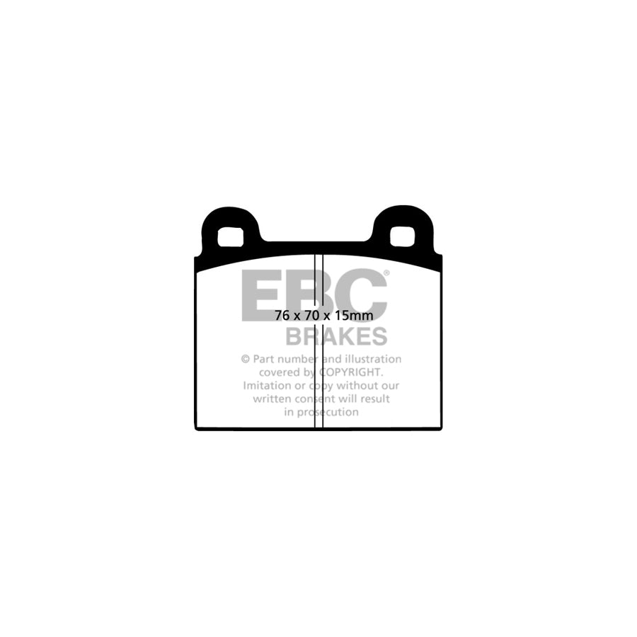 EBC PD01KF1528 Vauxhall Royale Greenstuff Front Brake Pad & Plain Disc Kit  - ATE Caliper 2 | ML Performance UK Car Parts