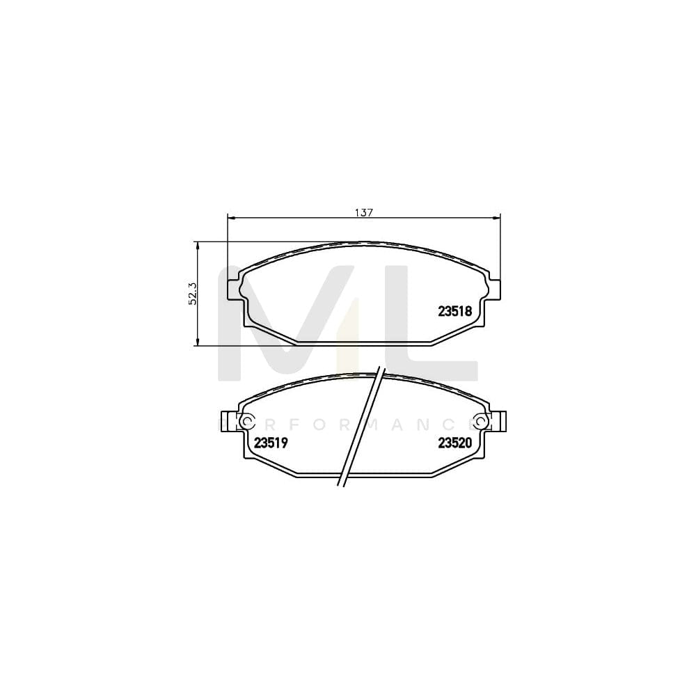 Hella 8DB 355 009-961 Brake Pad Set With Acoustic Wear Warning | ML Performance Car Parts