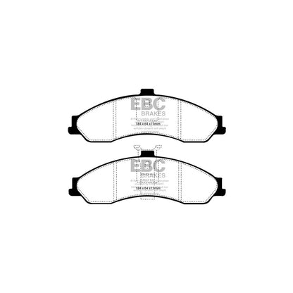 EBC PD02KF240 Holden Opel Vauxhall Redstuff Front Brake Pad & Plain Disc Kit 2 | ML Performance UK Car Parts