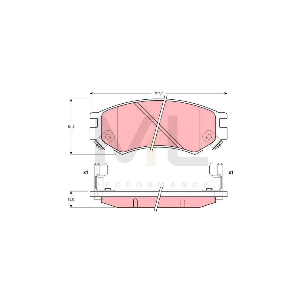 TRW Gdb1175 Brake Pad Set With Acoustic Wear Warning | ML Performance Car Parts