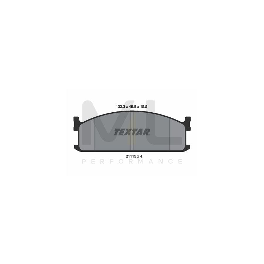 TEXTAR 2111501 Brake pad set not prepared for wear indicator | ML Performance Car Parts