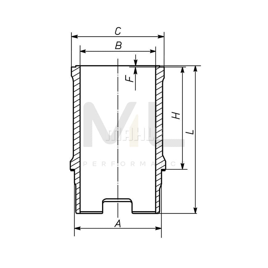MAHLE ORIGINAL 029 WN 16 00 Cylinder Sleeve for 94,0mm | ML Performance Car Parts