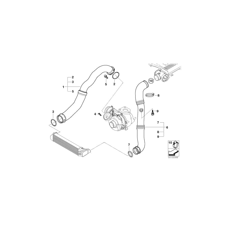 Genuine BMW 11617799397 E46 Charge Air Line (Inc. 318d, 318td & 320d) | ML Performance UK Car Parts