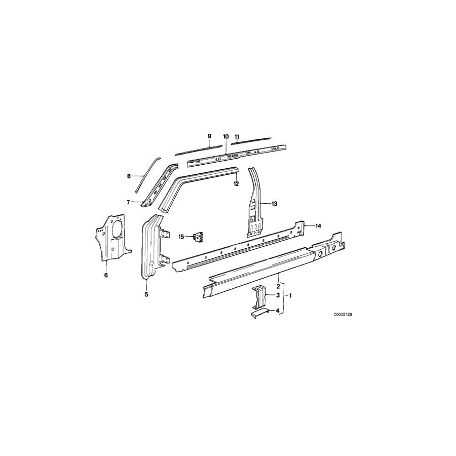 Genuine BMW 41211865478 E21 E28 E12 Braket Door Brake (Inc. 533i, M535i & 323i) | ML Performance UK Car Parts