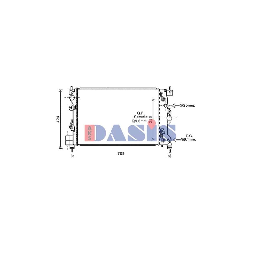 AKS Dasis 150131N Engine Radiator | ML Performance UK