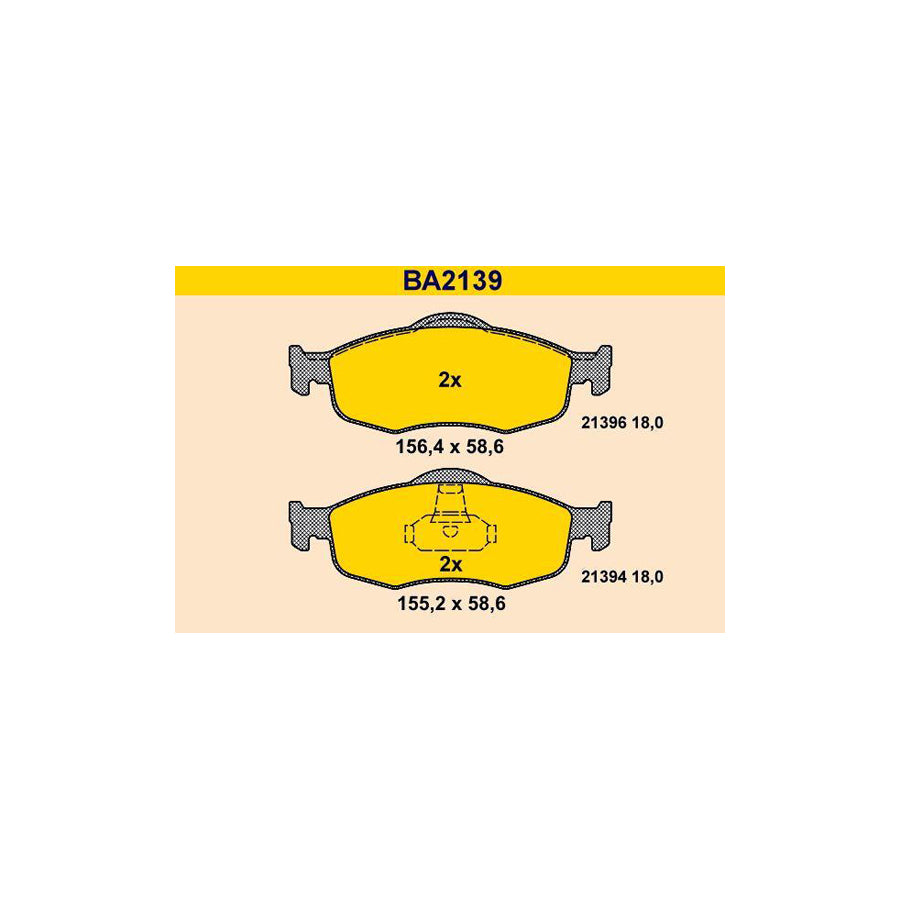 Barum BA2139 Brake Pad Set