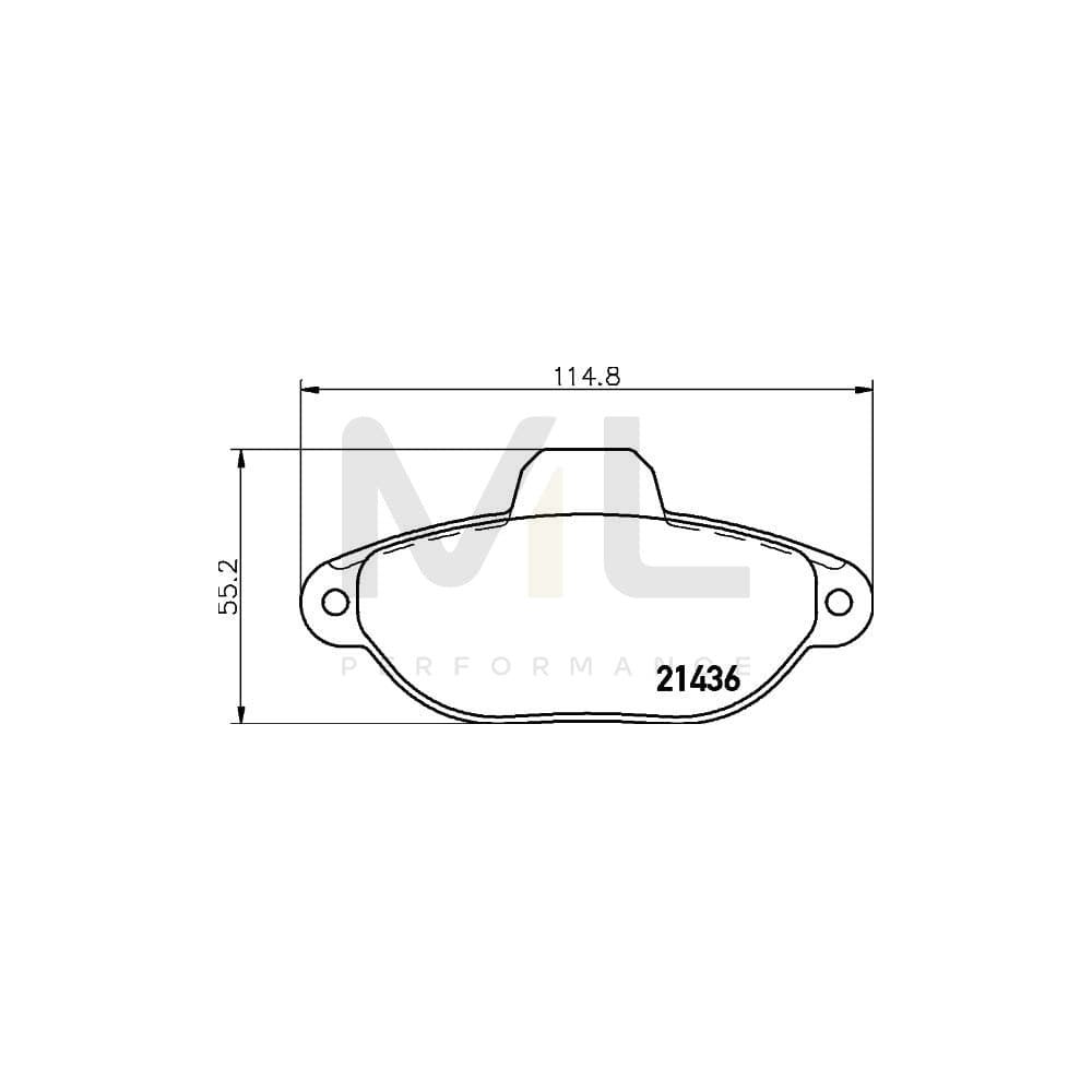 Hella 8DB 355 019-161 Brake Pad Set Not Prepared For Wear Indicator | ML Performance Car Parts