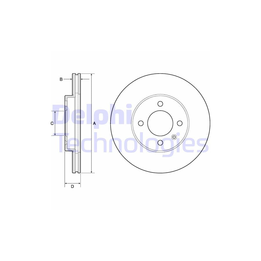 Delphi Bg2455 Brake Disc