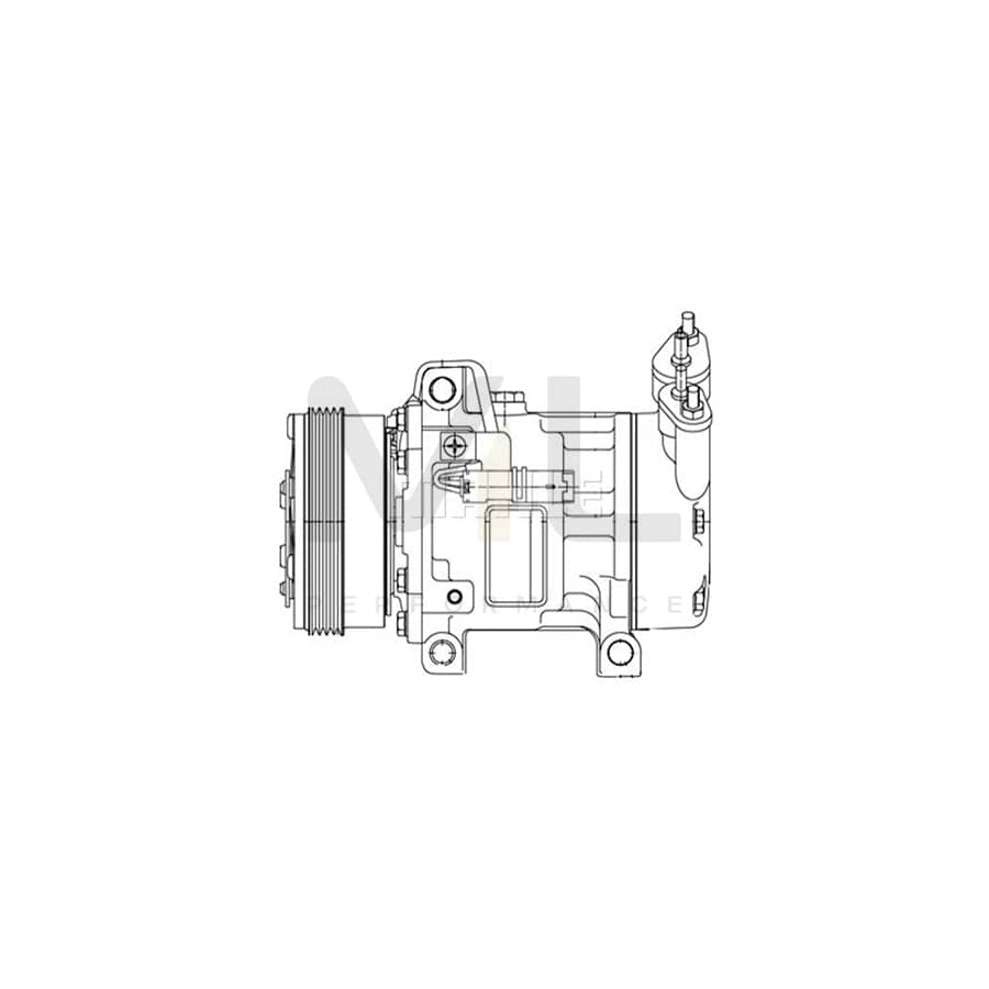 MAHLE ORIGINAL ACP 1255 000P Compressor, air conditioning for PEUGEOT 206 PAG 46, Refrigerant: R 134a | ML Performance Car Parts