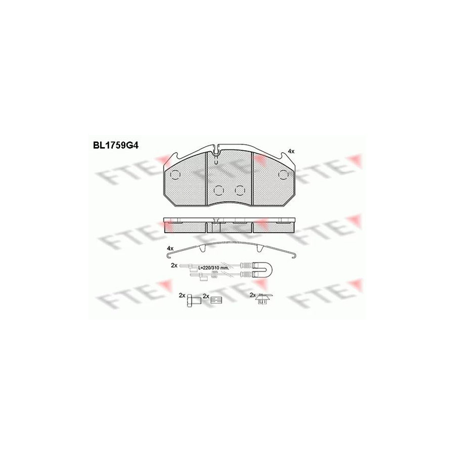 Fte BL1759G4 Brake Pad Set | ML Performance UK Car Parts