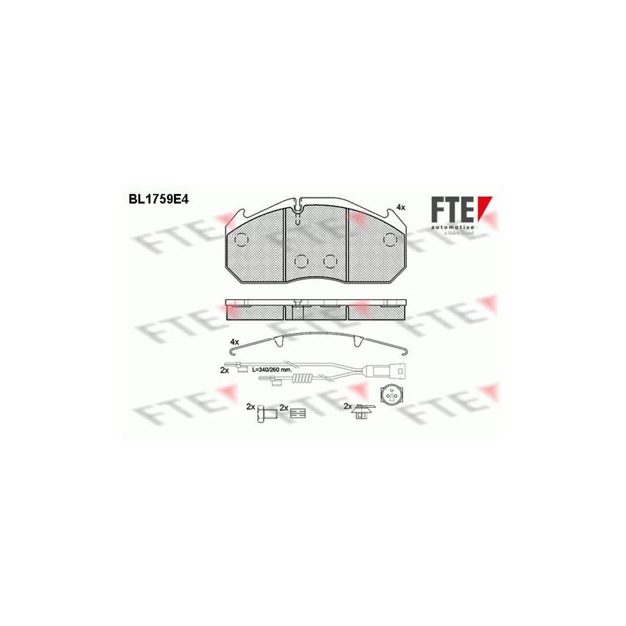 Fte BL1759E4 Brake Pad Set | ML Performance UK Car Parts