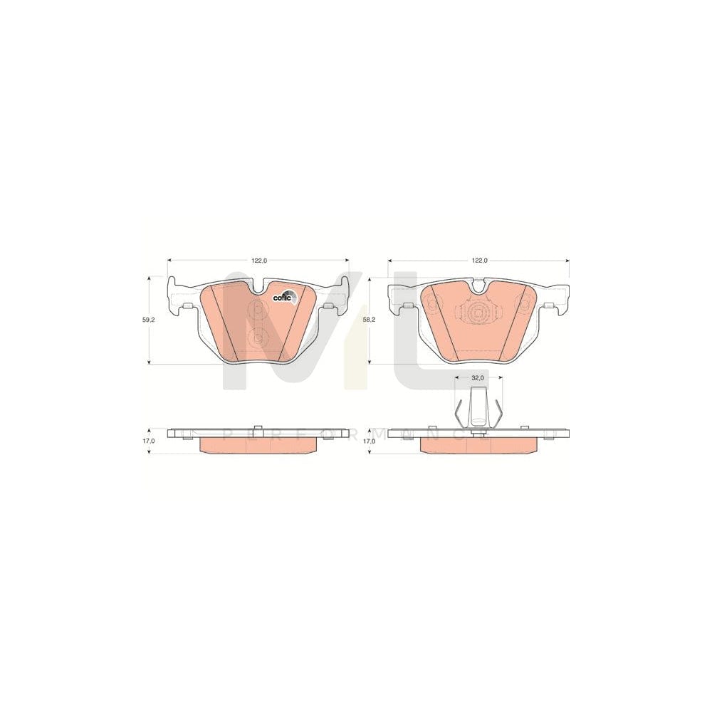 TRW Cotec Gdb1730 Brake Pad Set Prepared For Wear Indicator | ML Performance Car Parts