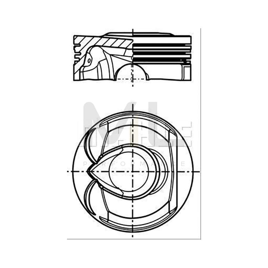 MAHLE ORIGINAL 039 PI 00123 002 Piston 77,5 mm, without cooling duct | ML Performance Car Parts