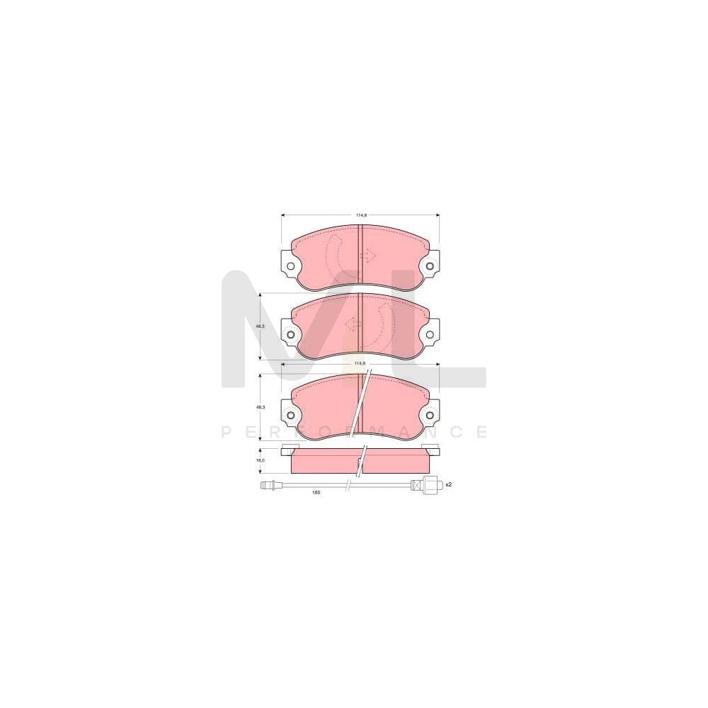 TRW Gdb282 Brake Pad Set For Talbot 1307-1510 Hatchback Incl. Wear Warning Contact | ML Performance Car Parts