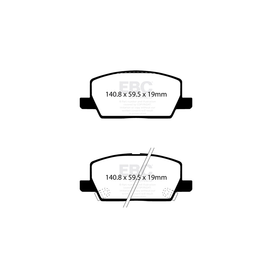 EBC DPX2420 Opel Vauxhall Mokka X Ultimax Front Brake Pads 2 | ML Performance UK Car Parts