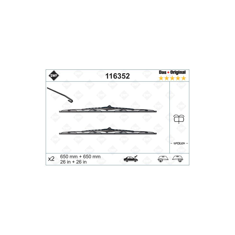 Swf Original Spoiler 116352 Wiper Blade | ML Performance UK Car Parts