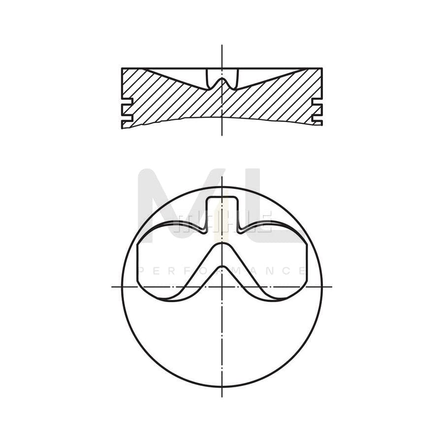 MAHLE ORIGINAL 101 73 01 Piston 125,5 mm, with cooling duct, with piston ring carrier | ML Performance Car Parts