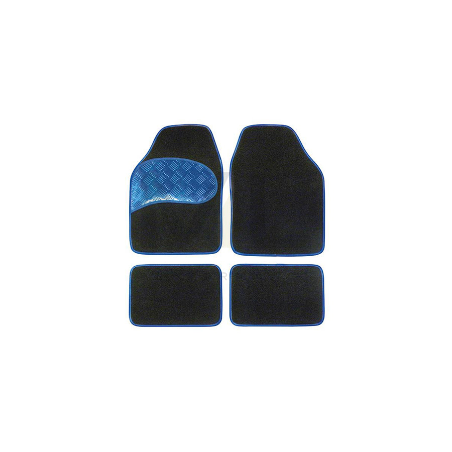 CARPOINT 0314501 Floor mat set Quantity: 4, Black, Blue | ML Performance Car Parts