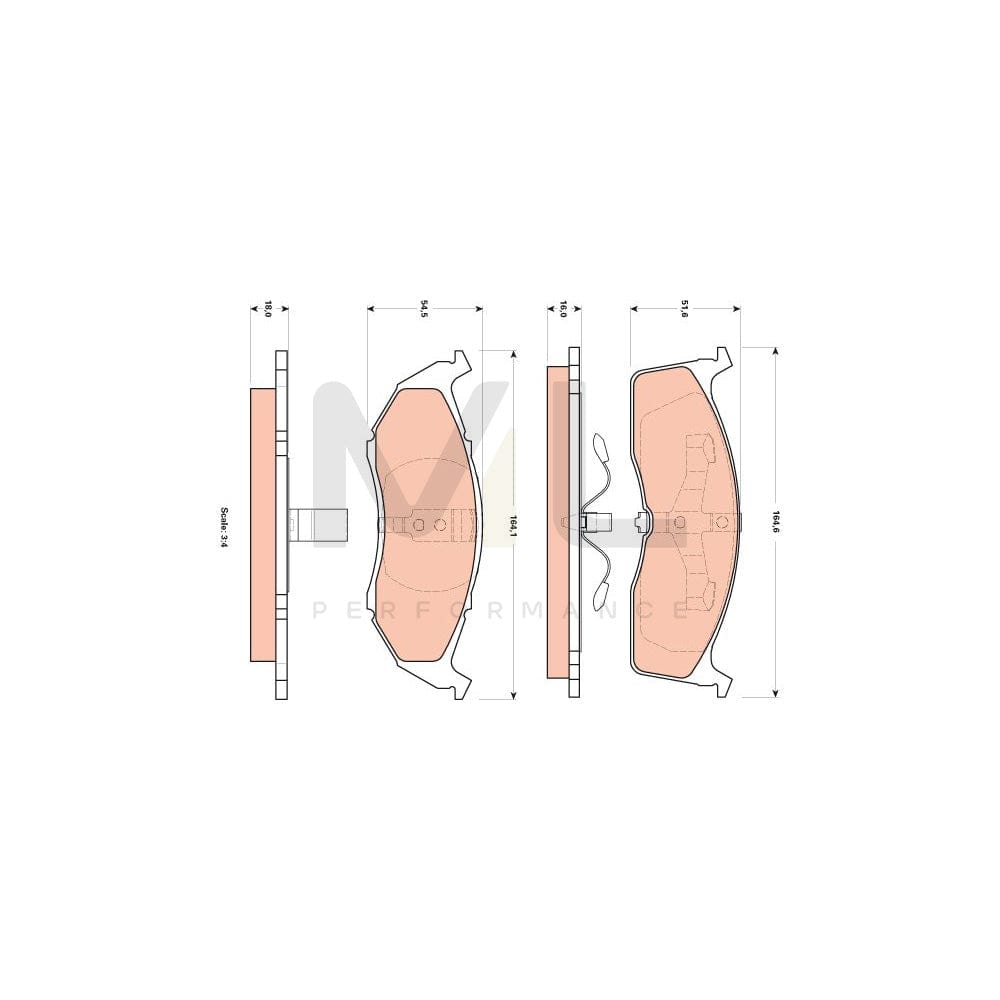 TRW Gdb4091 Brake Pad Set Not Prepared For Wear Indicator | ML Performance Car Parts