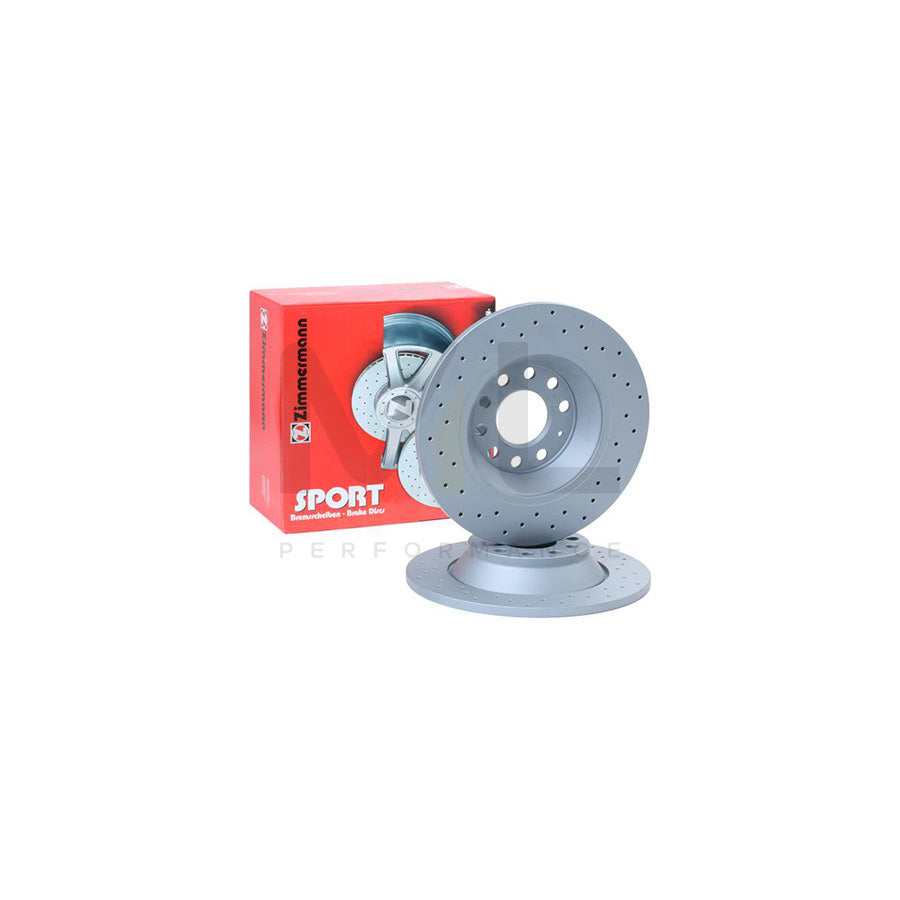 ZIMMERMANN SPORT COAT Z 100.3320.52 Brake Disc for AUDI A6 Perforated, Solid, Coated | ML Performance Car Parts