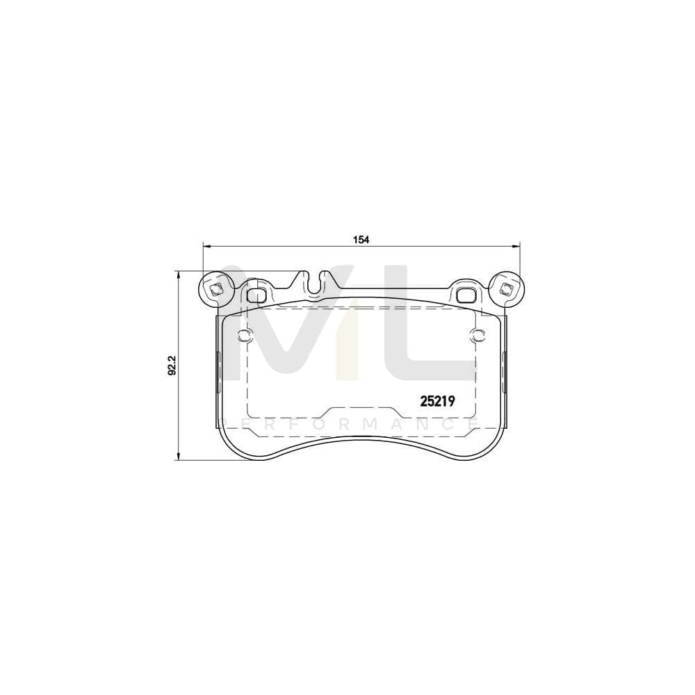 Brembo P 50 098 Brake Pad Set Prepared For Wear Indicator, With Counterweights | ML Performance Car Parts