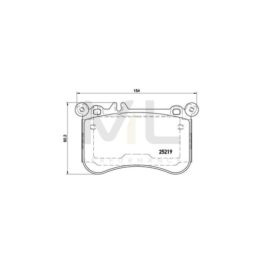 Brembo P 50 098 Brake Pad Set Prepared For Wear Indicator, With Counterweights | ML Performance Car Parts