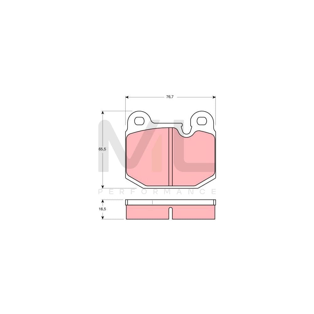 TRW Gdb654 Brake Pad Set Prepared For Wear Indicator | ML Performance Car Parts