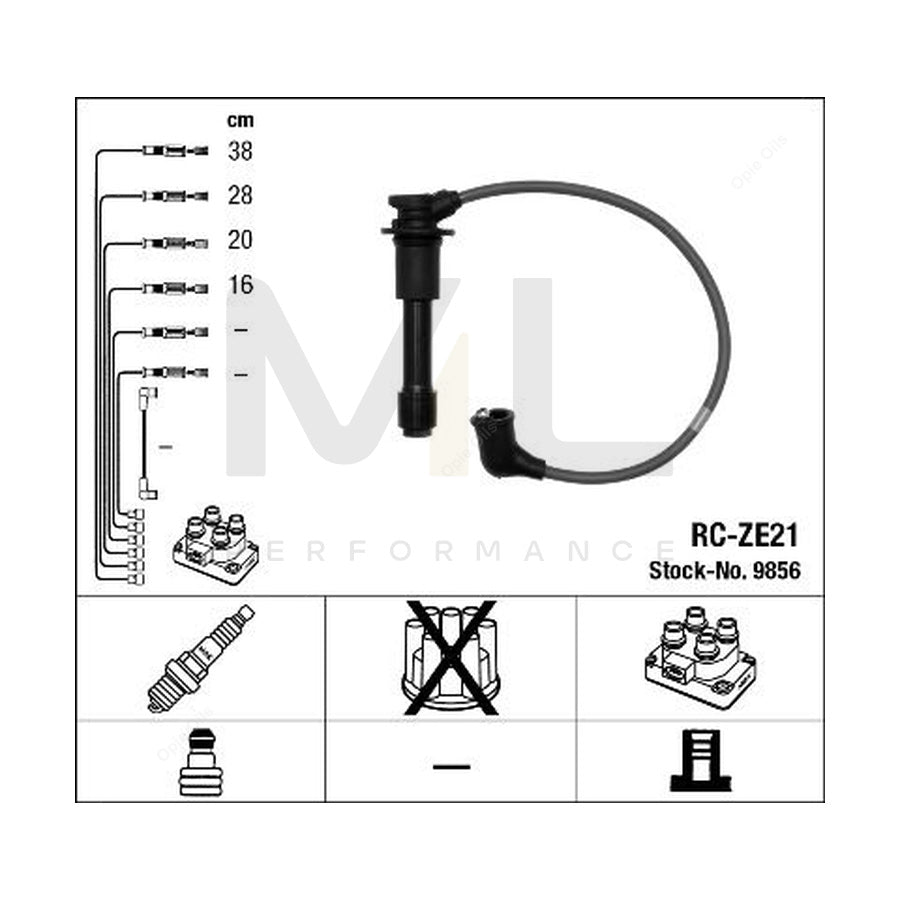 NGK Ignition Cable Kit RC-ZE21 (NGK9856) | ML Car Parts UK | ML Performance