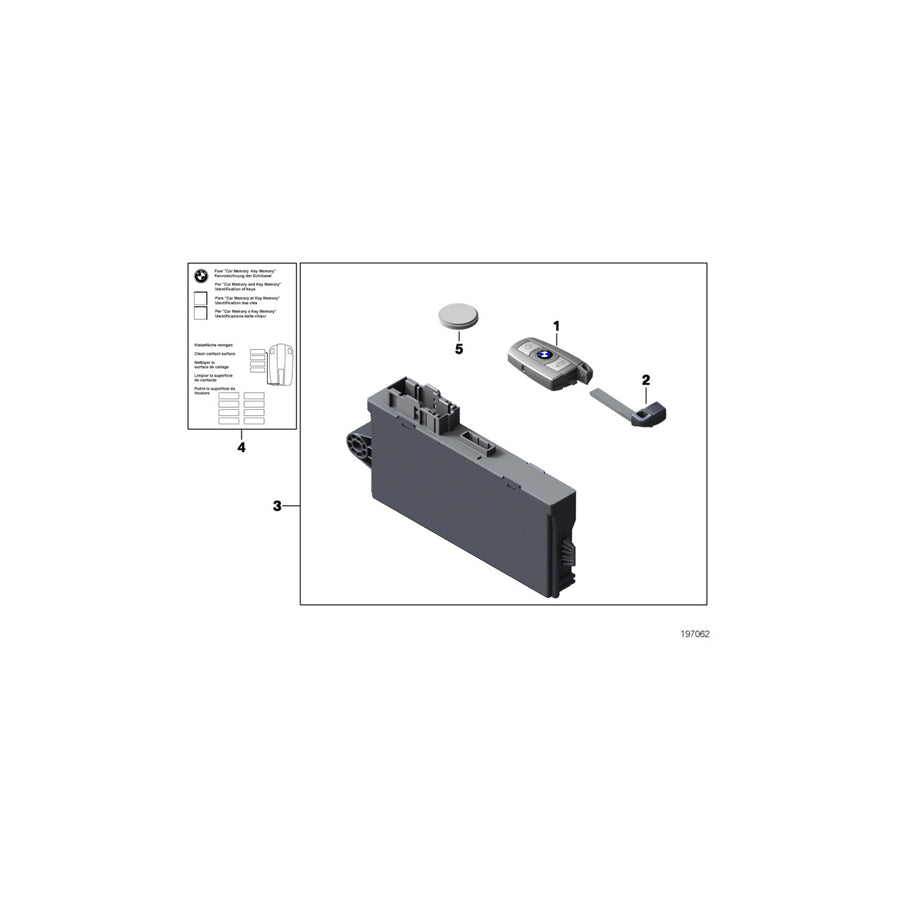 Genuine BMW 51210041593 F30 F32 F31 Set, Radio R/C With Fem - Sport 434 MHZ (Inc. 440i, 340iX & 428i) | ML Performance UK