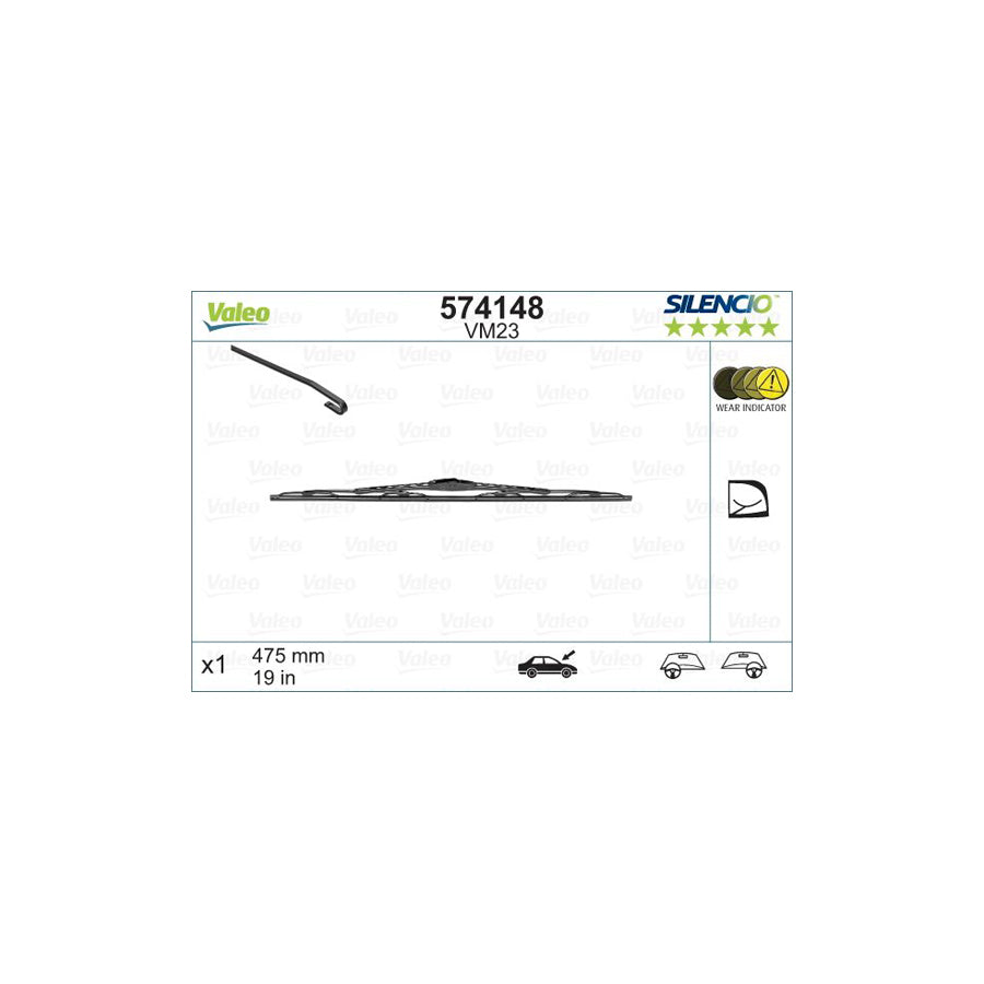 Valeo Silencio 574148 Wiper Blade | ML Performance UK Car Parts