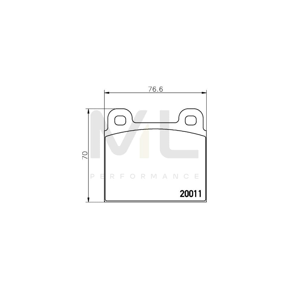 Hella 8DB 355 007-011 Brake Pad Set Not Prepared For Wear Indicator | ML Performance Car Parts