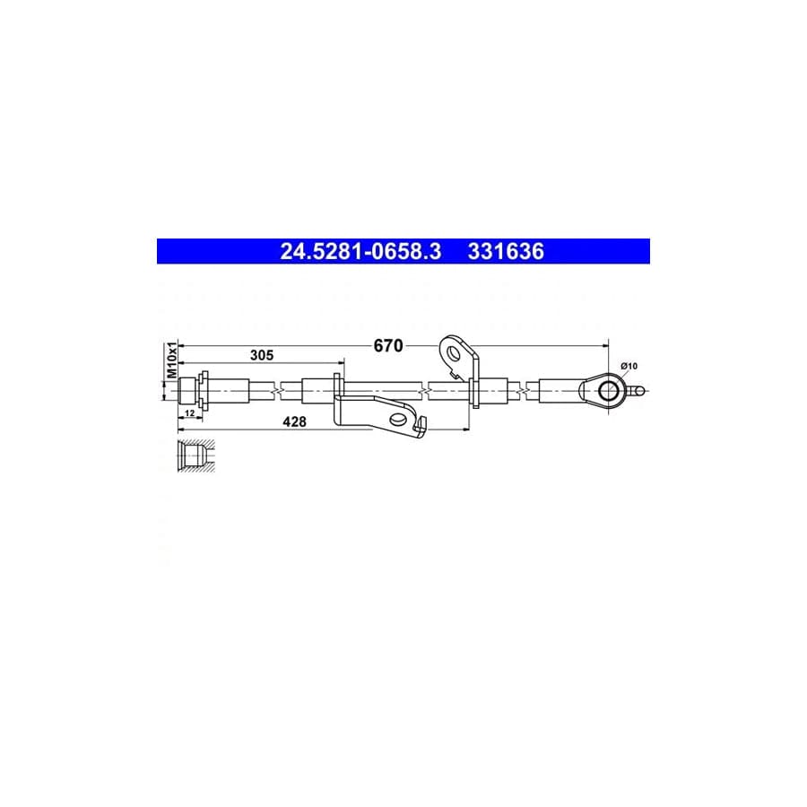 ATE 24.5281-0658.3 Brake Hose