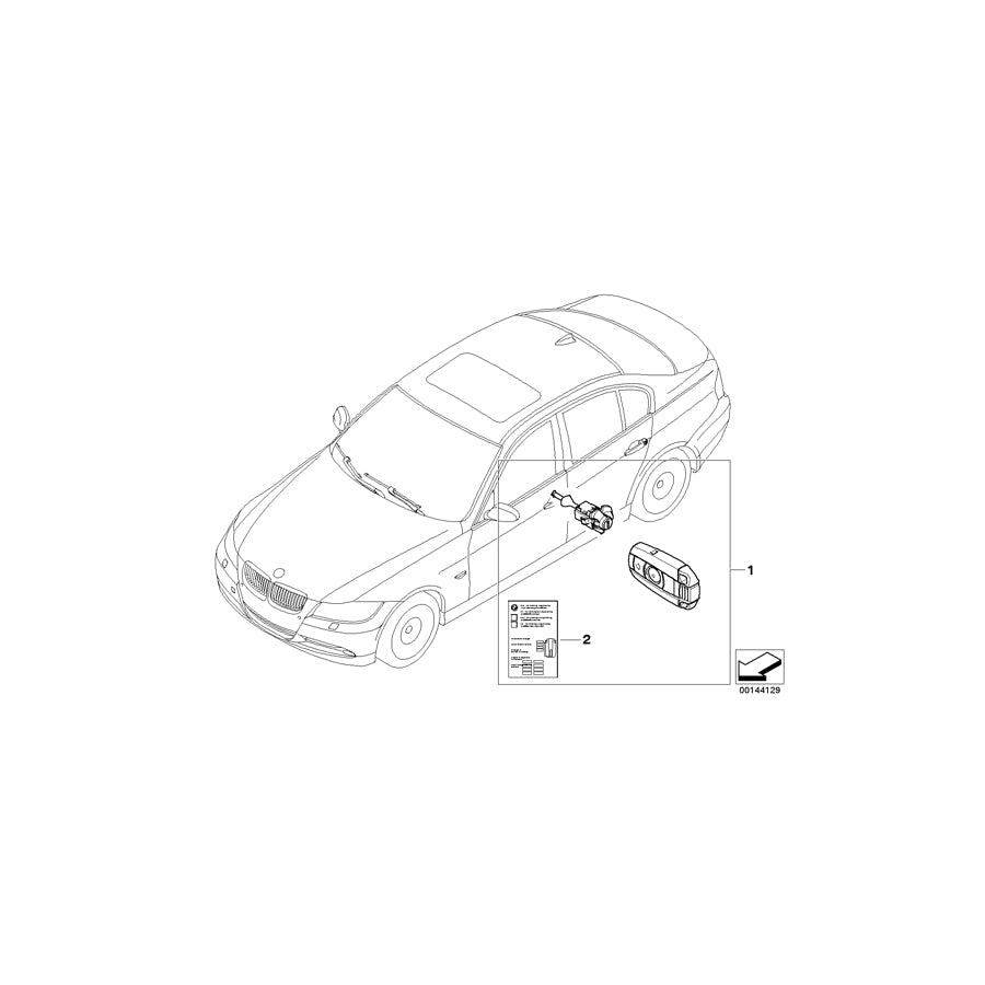 Genuine BMW 51210035830 E91 E90 Set Unif.Lock.Syst.W/Ews Ctrl Unit(Code) 315 MHZ (Inc. 328xi, 335xi & 323i) | ML Performance UK