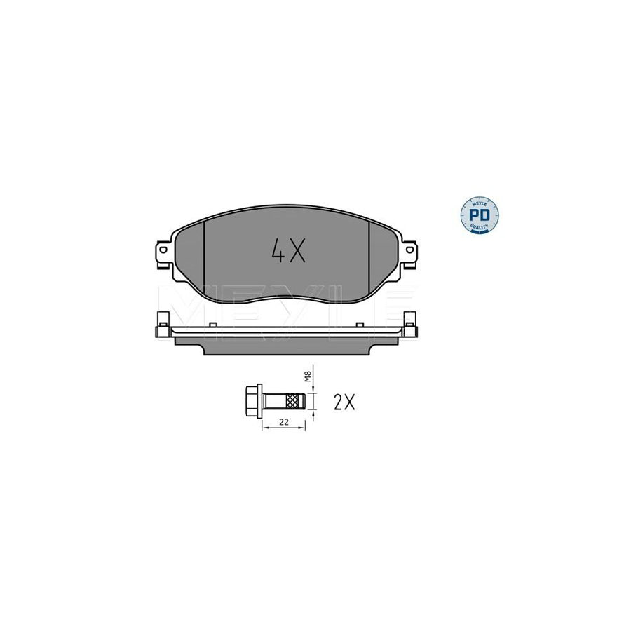 Meyle 025 220 8718/Pd Brake Pad Set